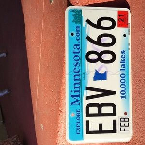 License car plate Minnesota